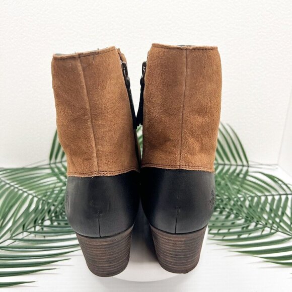 The North Face Bridgeton Wedge Zip Ankle Boots Size 10.5 Brown Suede Leather NWB - Picture 2 of 13